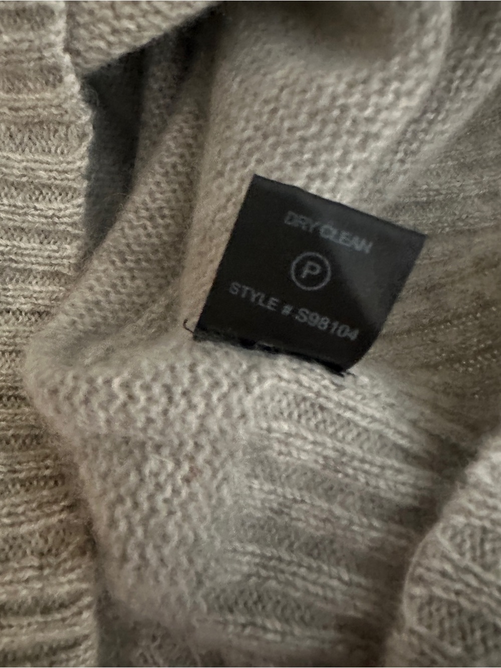 Skull Cashmere Gray Sweater Blue Abstract Rear Skull - Picture 6 of 6